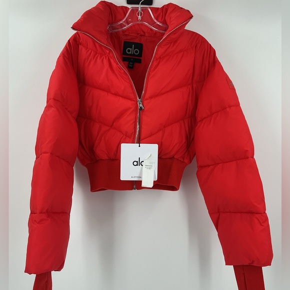 ALO Yoga Jackets & Blazers - Alo yoga cropped atmosphere puffer coat new bright red size small